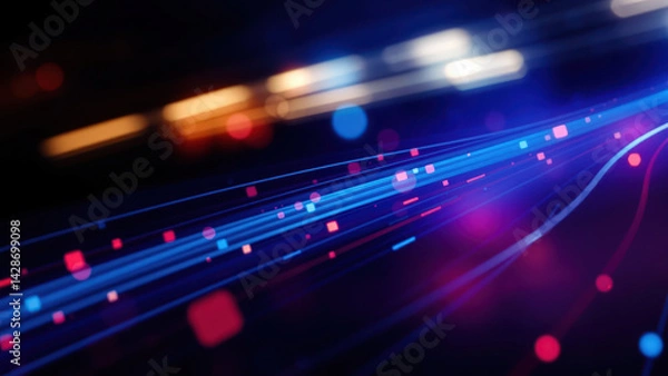 Obraz Abstract light background, glow lights graphic