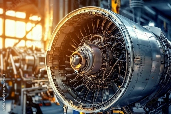 Fototapeta Best practices for maintaining aircraft engine efficiency.
