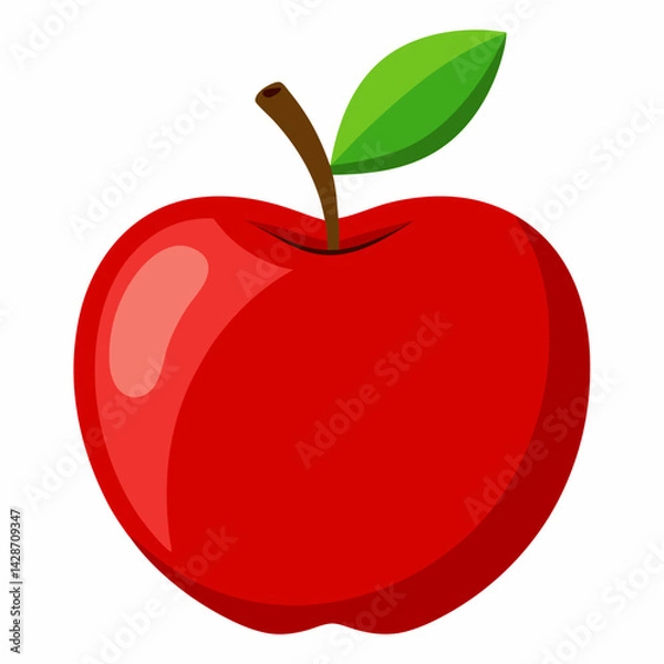 Fototapeta red apple vector illustration