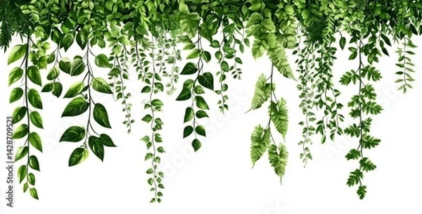 Fototapeta Exotic rainforest vines showcasing unique climbing qualities