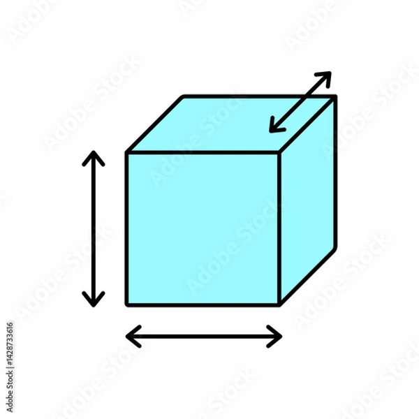 Fototapeta dimensions icons  symbol vector elements for infographic web