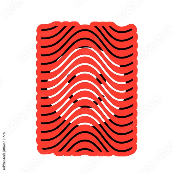 Obraz red and black folder with fingerprint