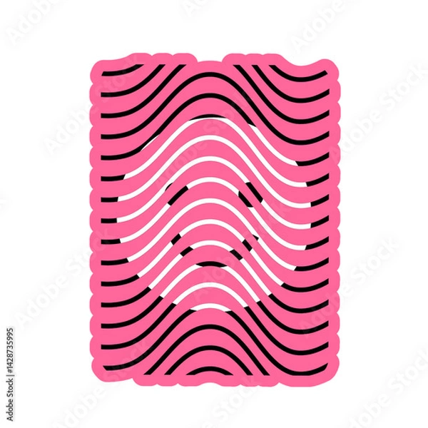 Obraz finger print on white background