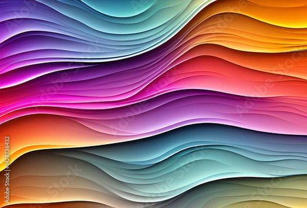 Obraz New Rainbow Bright gradient background with mixed colors with tile transition, threads top, in good quality, generative ai