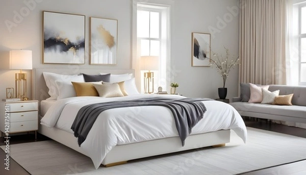 Obraz interior modern design room 3d