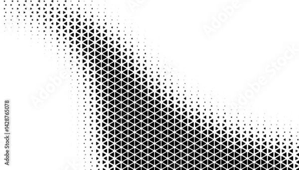 Fototapeta Black and white abstract geometric pattern with halftone effect for sporty background and jersey design. Fully editable vector element. Vector Format Illustration 