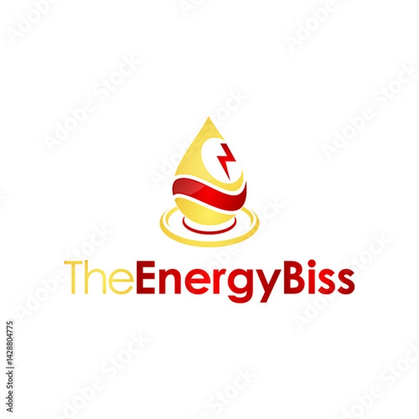 Fototapeta Lamp With Leaf Logo World Green Leaf Symbol Energy Lamp Illustration Stock Illustration