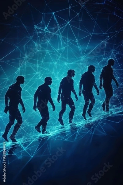 Fototapeta Human Evolution in the Digital Age: A Journey Through Time and Technology
