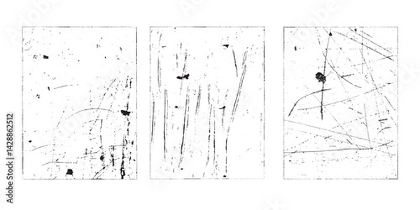 Obraz Grunge Urban Backgrounds set.Texture Vector.Dust Overlay Distress Grain ,Simply Place illustration over any Object to Create grungy Effect .abstract,splattered , dirty, texture for your design.
