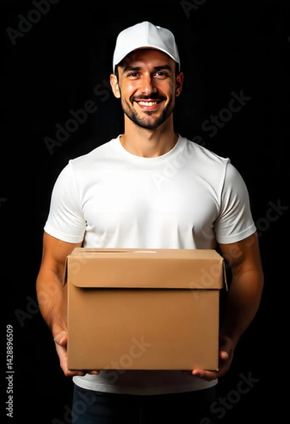 Obraz Delivery man with the box