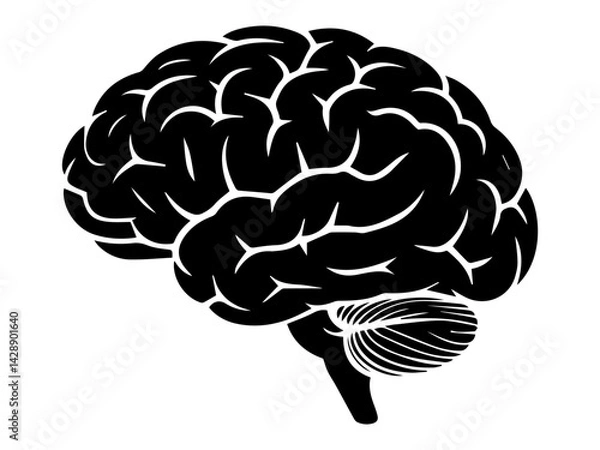Obraz Simplified Brain Art for Cognitive Power Visuals