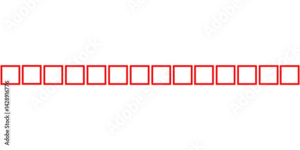 Fototapeta "12-Digit Registration Number Entry Boxes – Editable Form Field Template for License, OTP, or Code Input Design"
