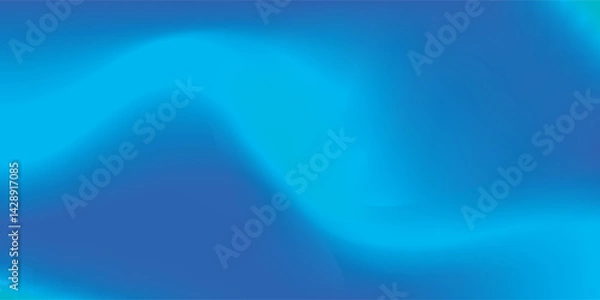 Obraz Blue Gradient Vector Background. Abstract Light Blue Gradation Background. Soft Gradient Texture Banner Template. Modern Luxury Backdrop. Curve Layout Concept.