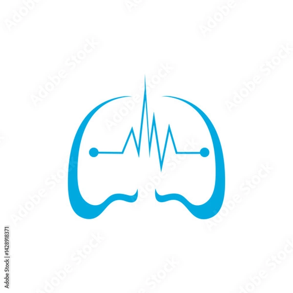Fototapeta Lungs care logo vector