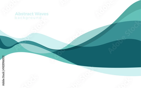 Fototapeta Abstract wave background vector design. water wave abstract background for summer