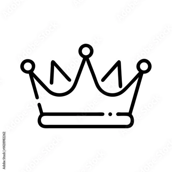 Fototapeta [Crown in green and white] [Simple Linear Interface Icon style] [White Background] [with copy space] Catholic Christmas, words + concept