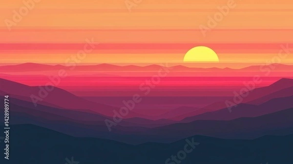 Obraz Sunset-Inspired Parallel Bars