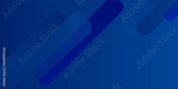 Fototapeta Abstract blue background with glowing geometric lines. Modern blue gradient square shape design simple modern natural nice