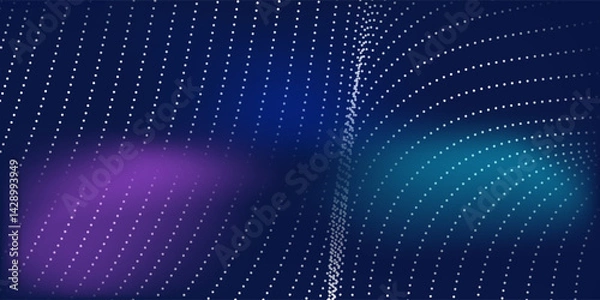 Fototapeta Modern light point Hi-tech digital technology concept. High tech computer illustration abstract modern simple