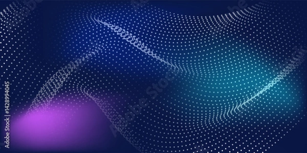 Fototapeta Modern light point Hi-tech digital technology concept. High tech computer illustration abstract