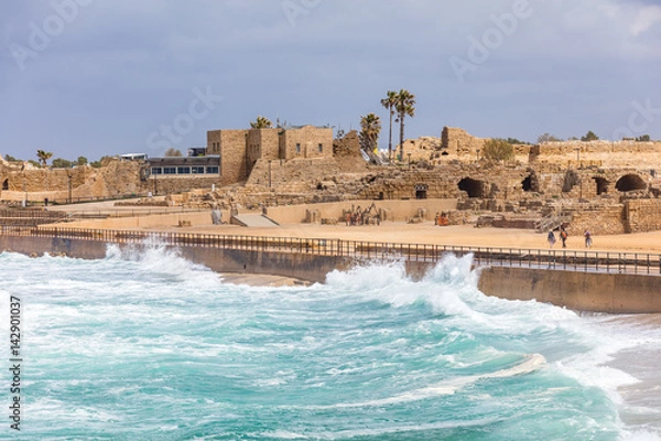 Obraz Pferderennbahn - Hippodrom in Caesarea