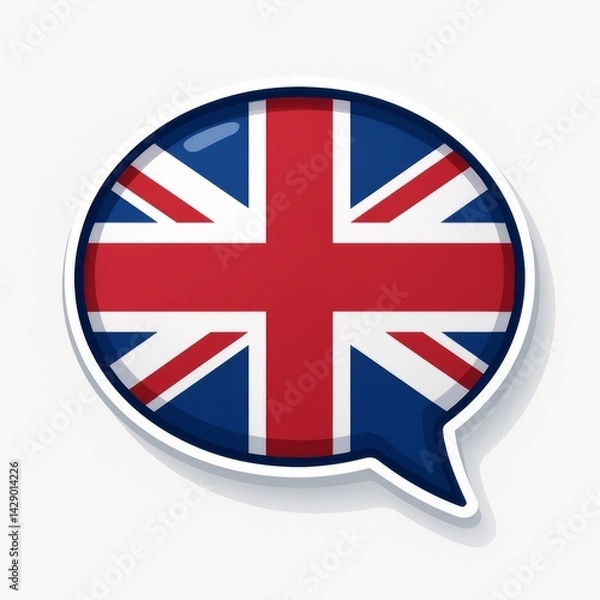 Obraz United Kingdom flag Speech Bubble