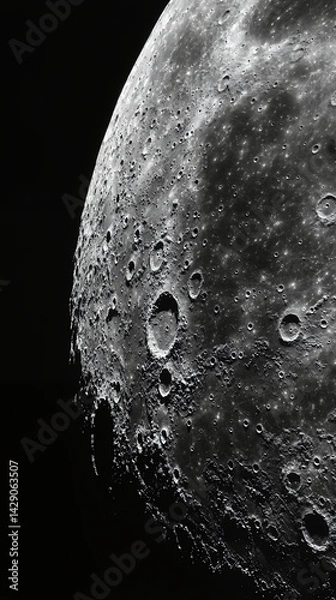 Obraz Space photography of the surface of the moon