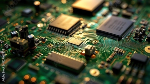 Fototapeta Close-up Circuit Board Technology (2)