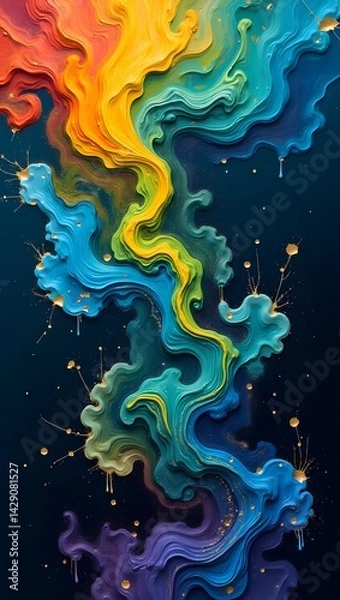 Fototapeta Vibrant Cosmic Flow – Abstract Galaxy in Motion