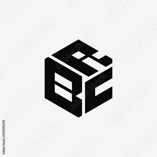 Fototapeta 242 a rectangle polygon hexagon shape alphabet word letter geometric educational learning logo R B C