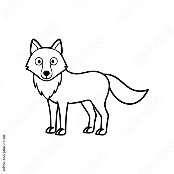 Obraz vector image of a fox