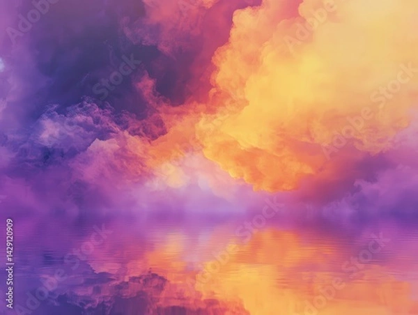 Fototapeta Surreal tone enhances shimmer fog rise, textured background