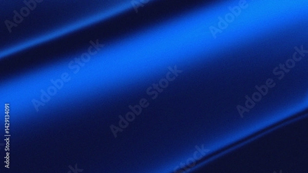 Fototapeta Blue Grainy Background Dark Abstract Noise Texture Poster Banner Design