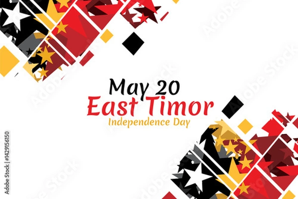 Fototapeta May 20, Independence day of East Timor vector illustration. Suitable for greeting card, poster and banner.