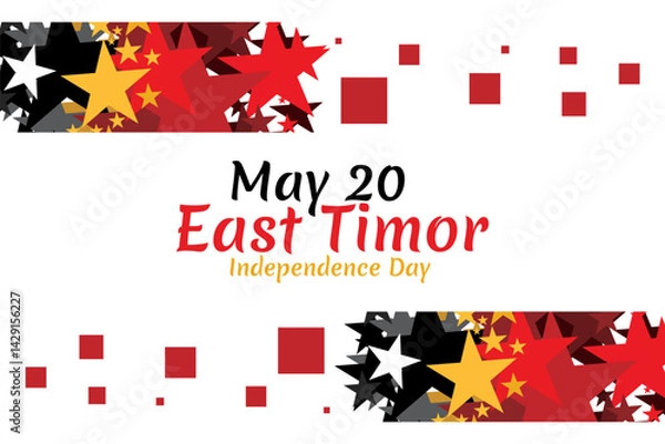 Fototapeta May 20, Independence day of East Timor vector illustration. Suitable for greeting card, poster and banner.