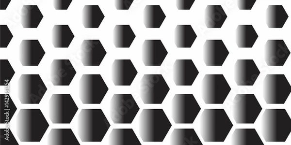 Fototapeta Hexagon Vector Abstract Geometric Technology Background. . Minimal Style Dynamic Tech Wallpaper. Vector