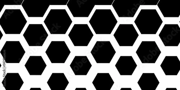 Fototapeta Hexagon Vector Abstract Geometric Technology Background. . Minimal Style Dynamic Tech Wallpaper. Vector