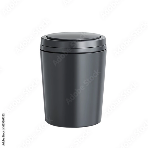 Obraz Mini trash bin with swing lid. Isolated white background. Png format