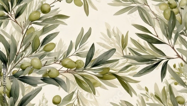 Fototapeta MInimal Olive Pattern 7