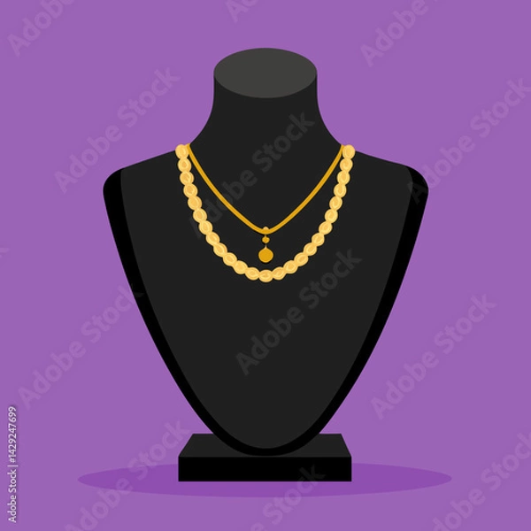 Fototapeta necklace and earrings