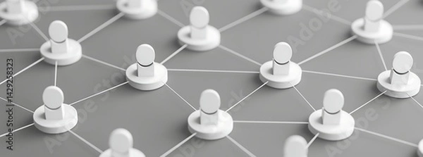 Fototapeta Smart Business Solutions Bridging Technology and People in a Globalized World.Generative AI