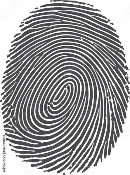 Obraz fingerprint on white background