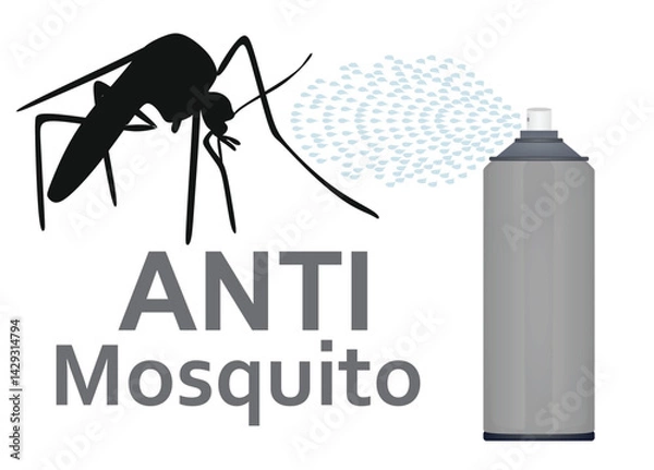 Obraz Anti mosquito spraying icon. vector