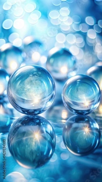 Fototapeta Floating Icy Orbs in Soft Focus