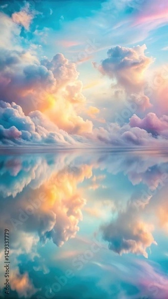 Fototapeta Cloudy Glass with Pastel Streaks