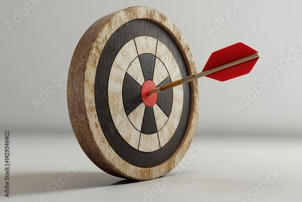 Fototapeta Red dart in the target