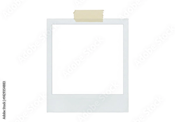 Fototapeta Frame with tape template — transparent background