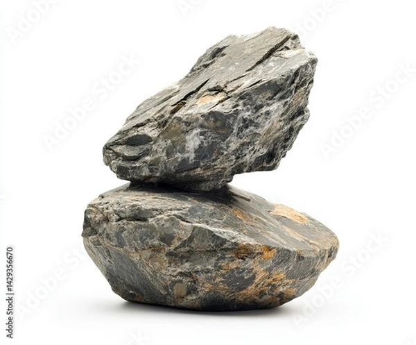 Obraz How To Make Rock Sculptures isolated white background