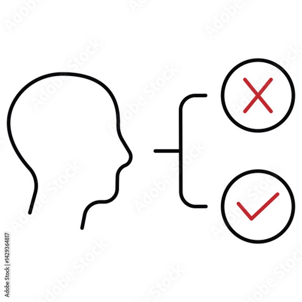 Obraz Decision Making Icon Vector Design