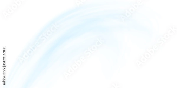 Fototapeta Air flow Isolated PNG and vector isolated. Effect of winter air and wind stream waves effect in blue color.